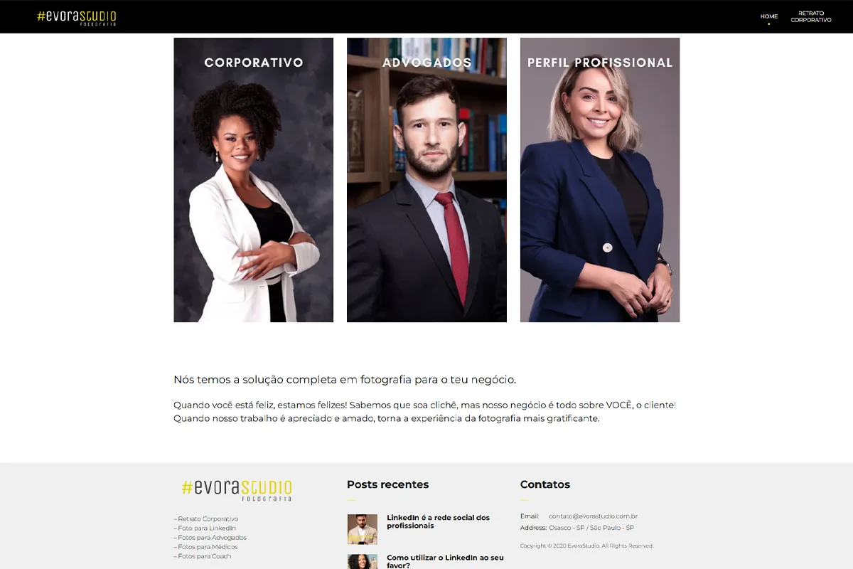 Site EvoraStudio Fotografia